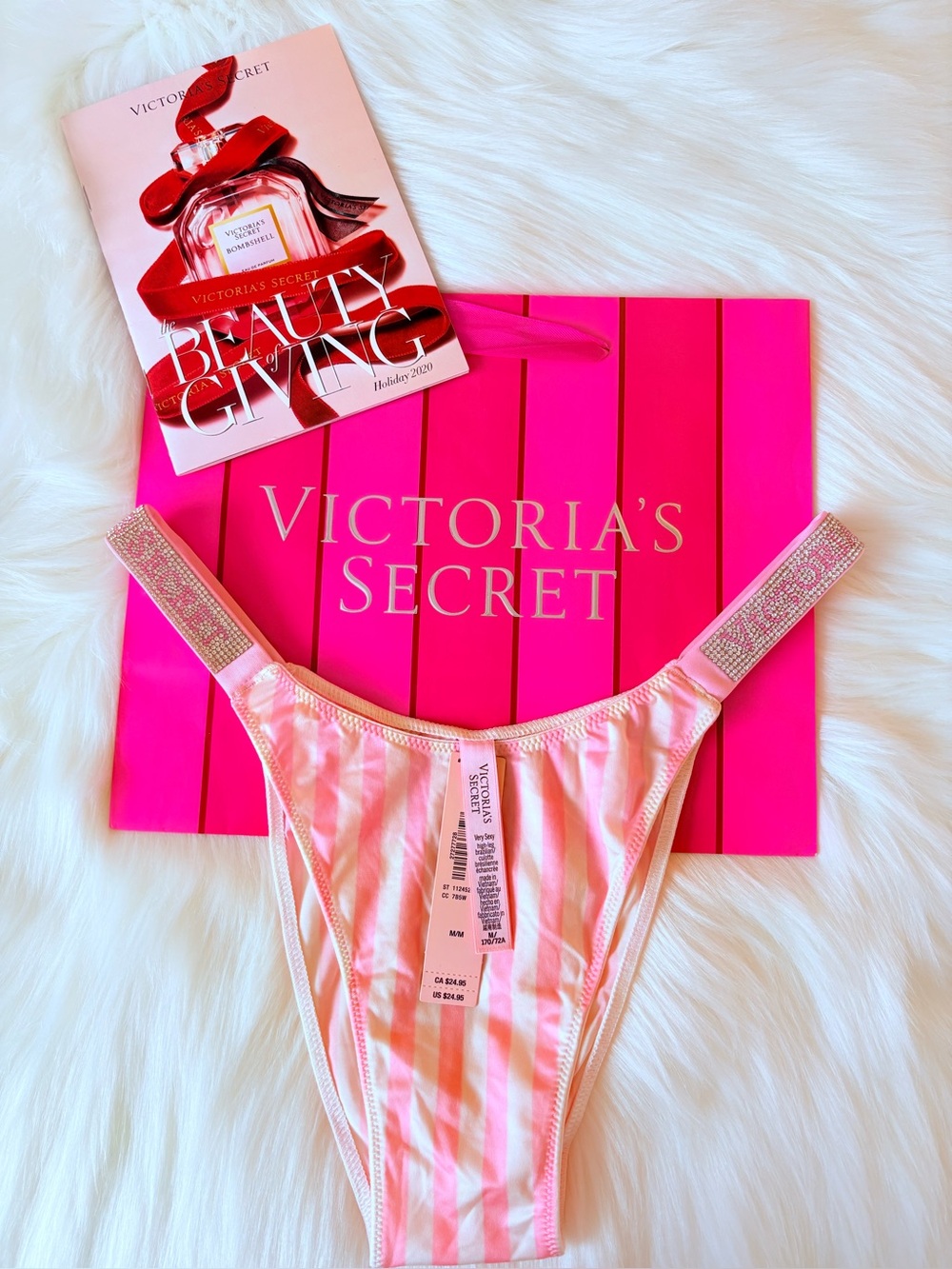 🩷🩷Victoria’s Secret Logo shine strap panty (M)🩷🩷